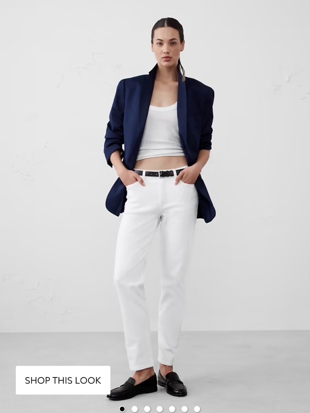 Banana Republic High Rise White Slim Jeans 31/12